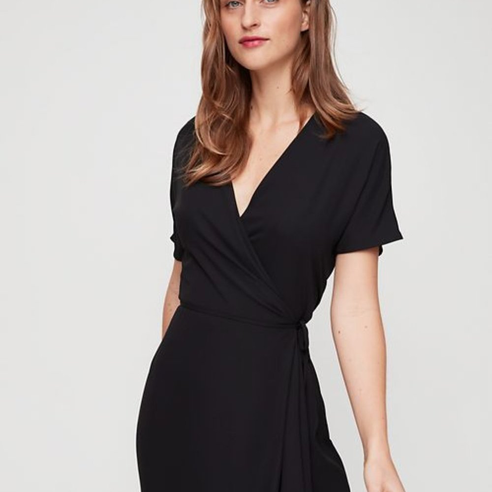 Aritzia Wallace Dress Short-sleeve Wrap Dress